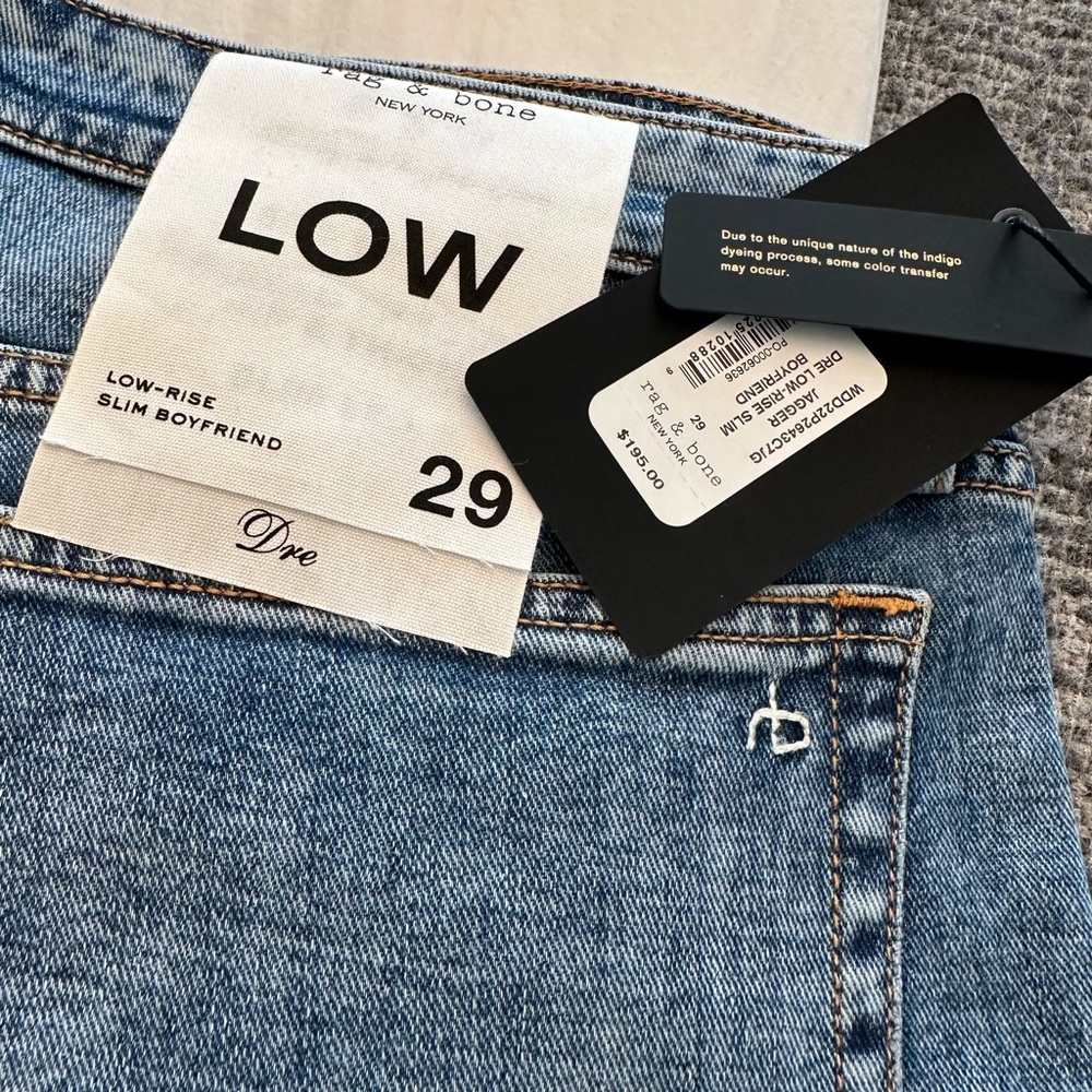 Rag & Bone Dre Low Rise Slim Boyfriend Jean - Size 29